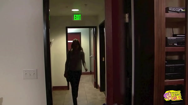 Download Video - After getting locked at work the brunettes decide to spend time having passionate lesbian fun