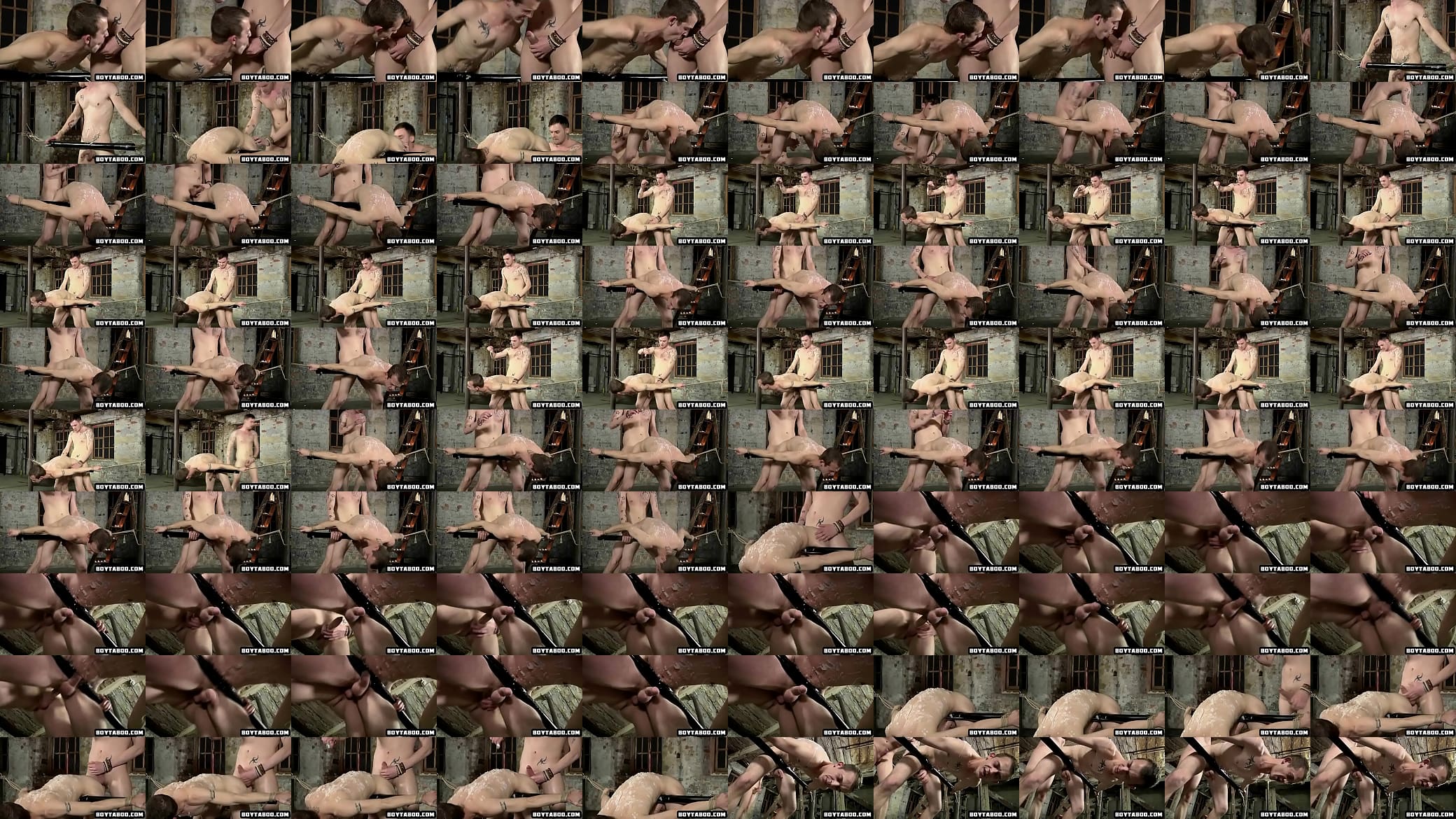 Tied up and wax covered hunk getting fucked anally 预览图