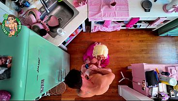 Petite Blonde Big Boobs Kitchen CumShot MegaMix 4K
