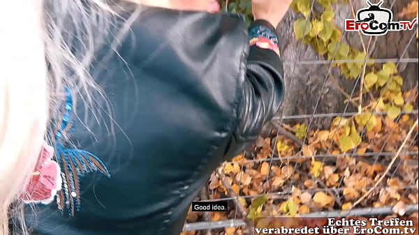 German skinny blonde milf picked up on the street and fucked on the first date