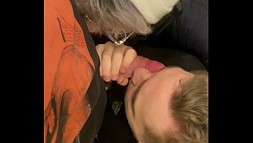 Skinny Argentinian Twink and my Husband Suck my Big Cock