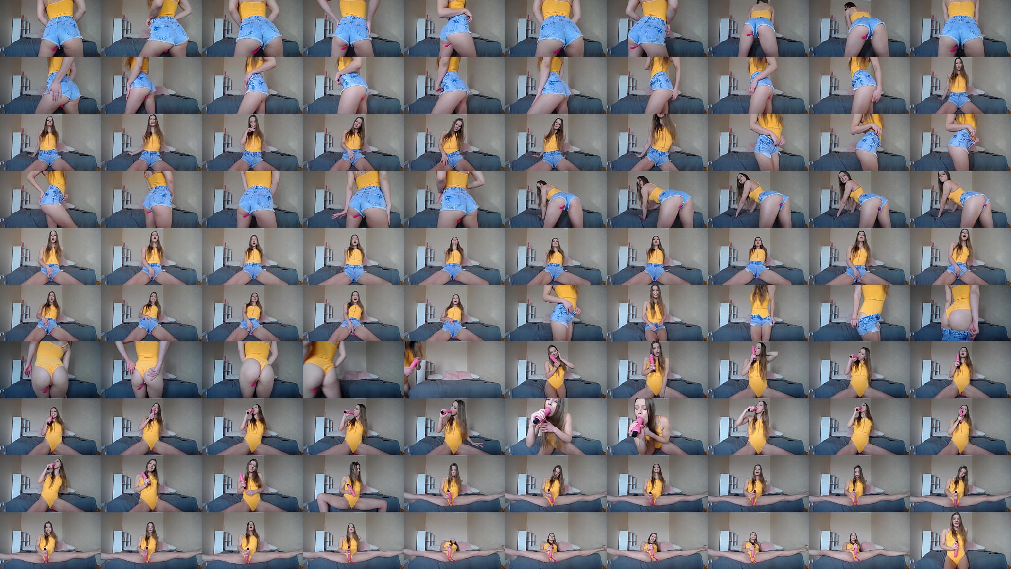 flexible girl dancing on stream, getting so horny from lush vibratios from tips and riding her dildo 预览图