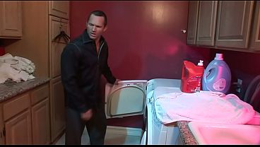 Big Tit MILF Devon Lee Gets Bound, Gagged And Then Pussy Fucked In The Laundry Room