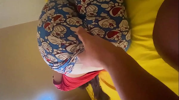 Stepsister in doraemon pajamas fucked in her room