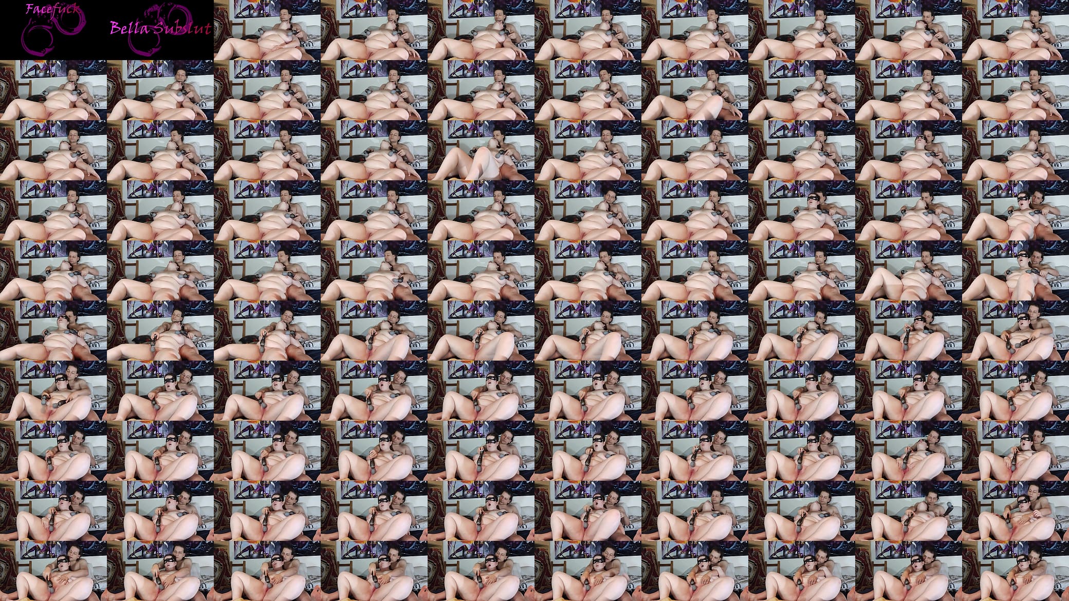 Ahegao faced big titted sub slut enjoys tit &amp; pussy teasing 预览图