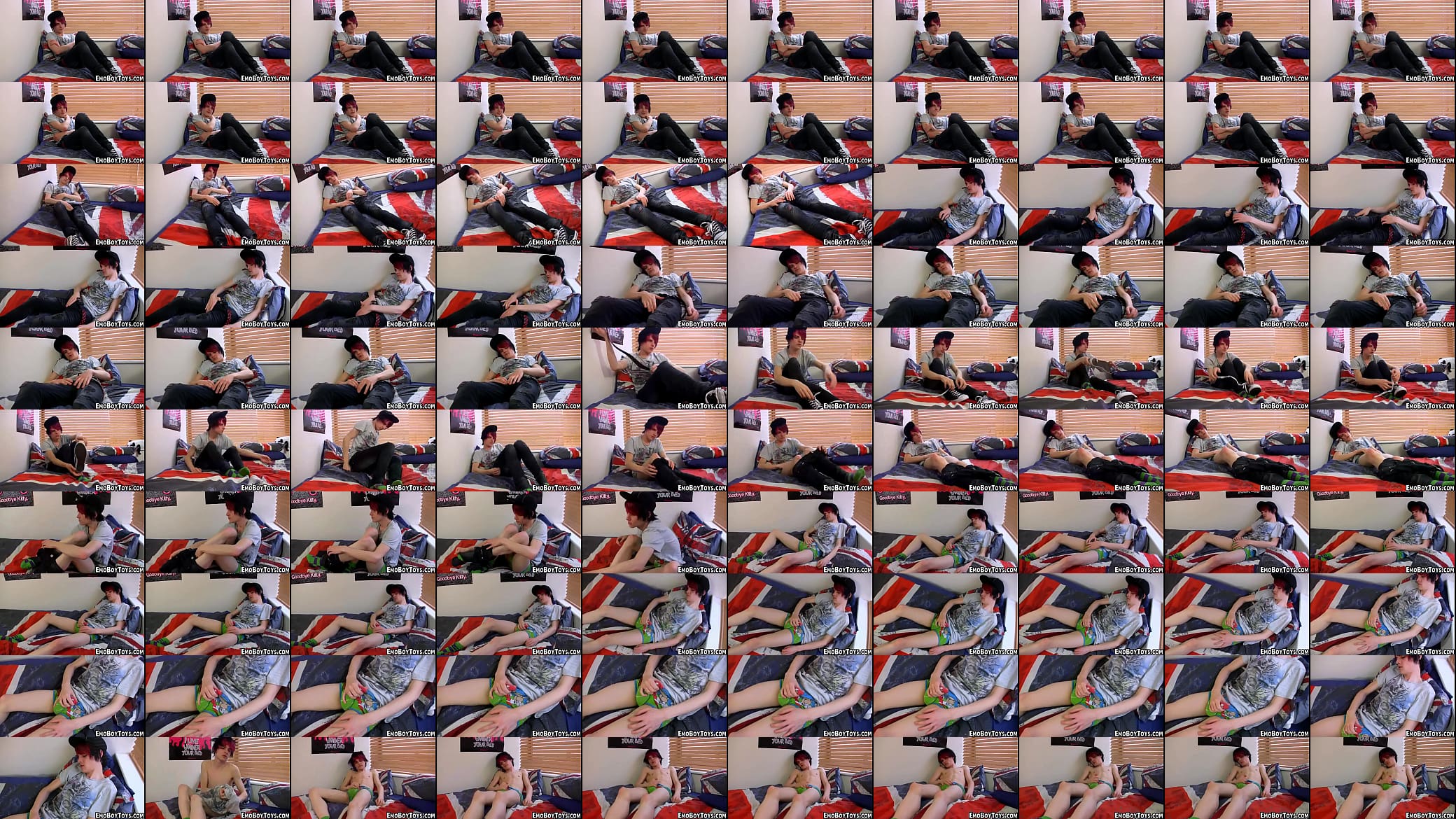 Emo twink gets naked plays with dick 预览图