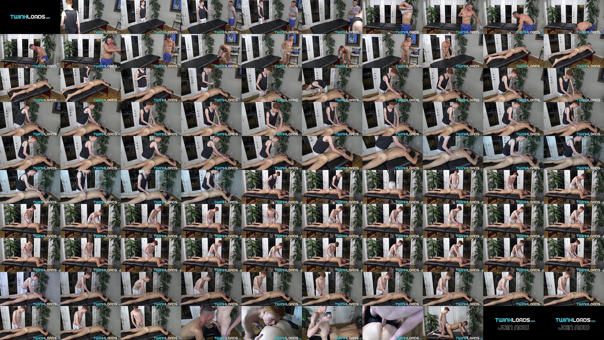 Cute hung ginger masseur barebacks DILF on massage table 预览图