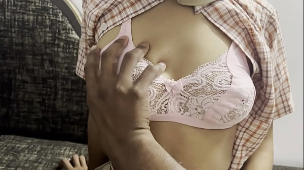 Step daddy with her sock twists her little titties hard after school fuck