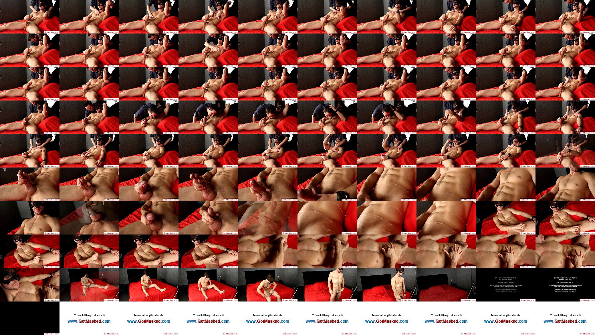 Muscled dude wanking his firm cock gay sex 预览图