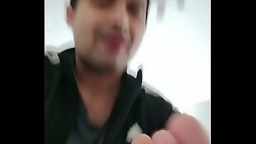 Young man sucks his girlfriend's toes