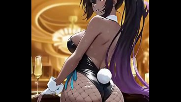 Groping Karin's ass [Blue Archive]