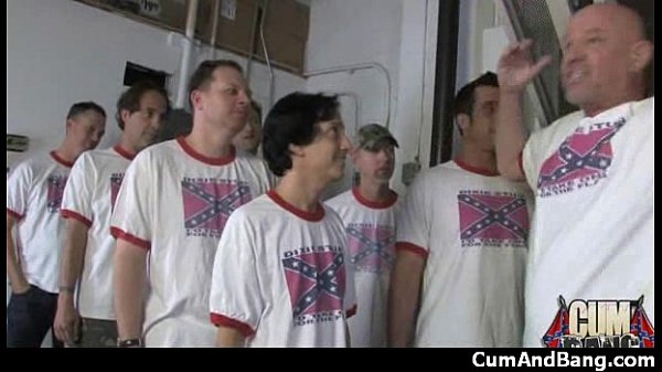 Nasty black girl grouped and facialed 16