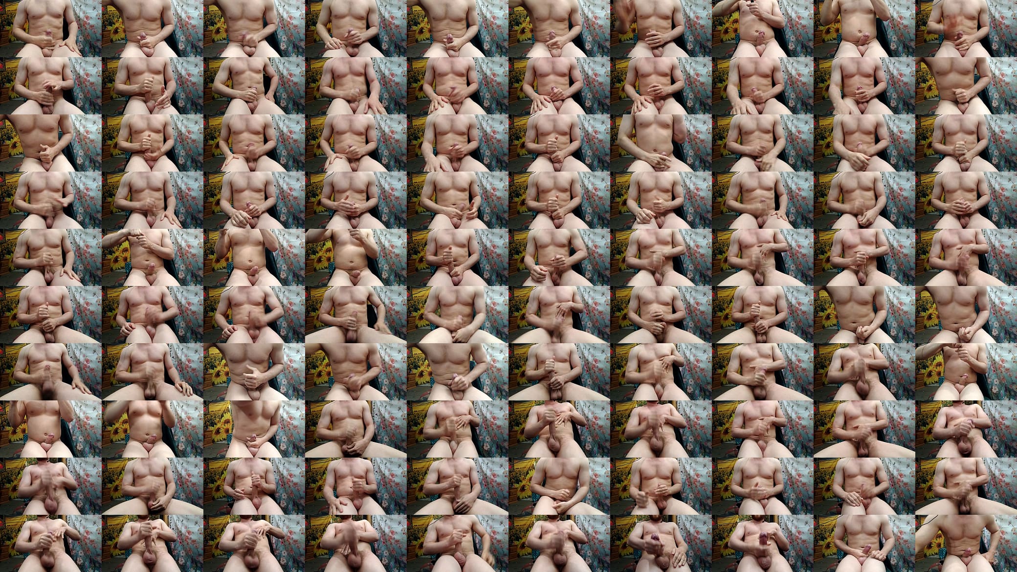 Guy Jerks Off and Cums on Balls 预览图