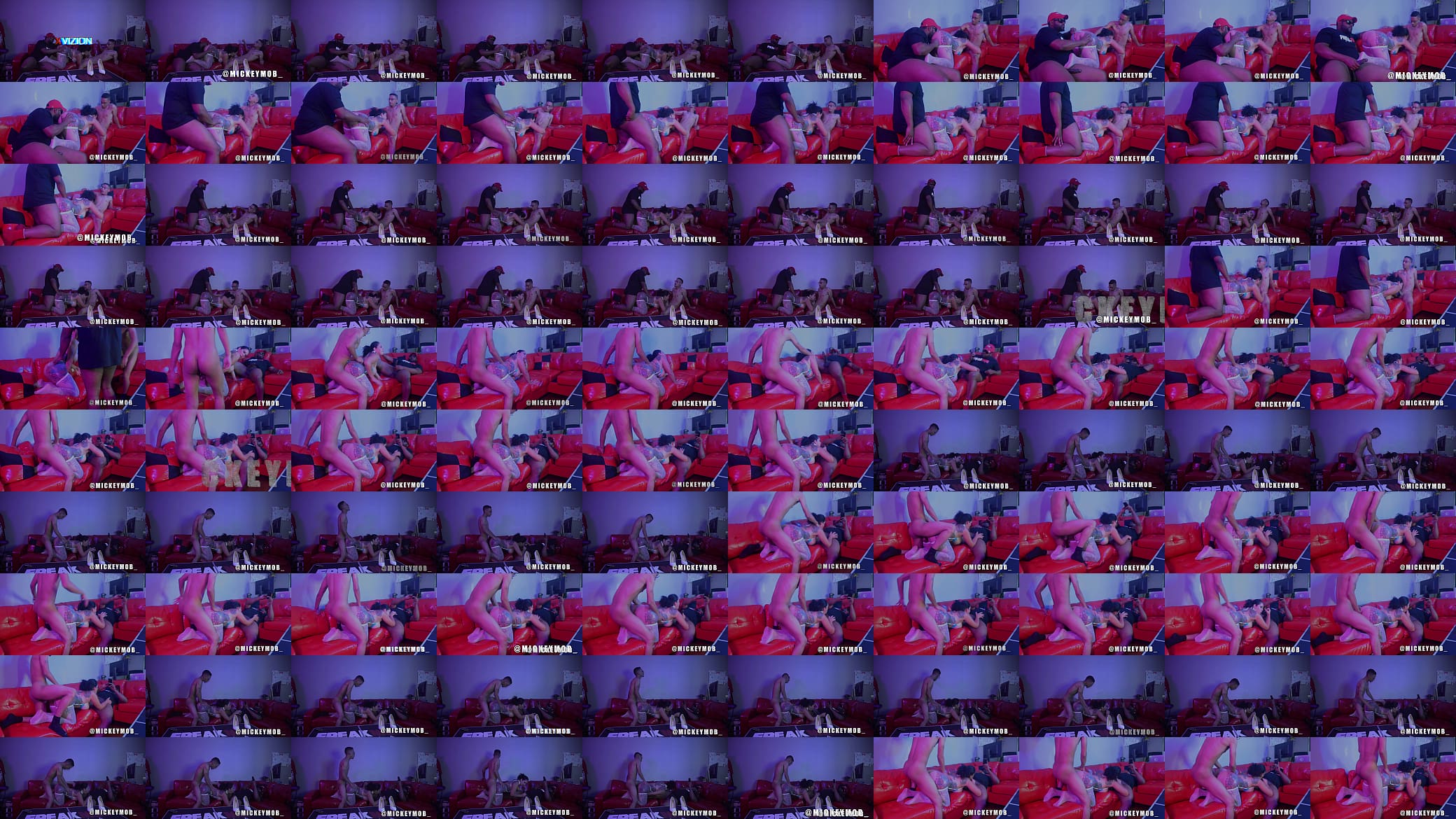 Big Booty Queen Rouge takes two big cock 预览图