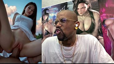 Beautiful Tight Bald Asian Pussy Riding A Hard Cock And Gets Her Tight Cunt Cum Covered, AI Generated