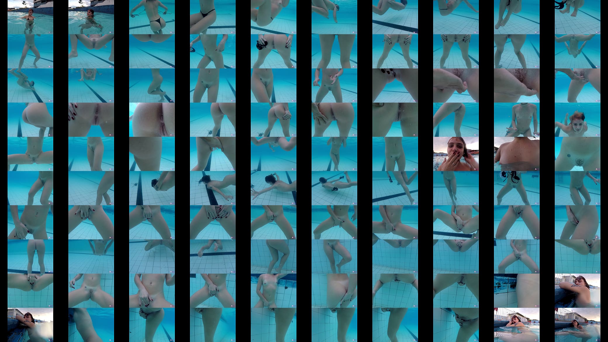 Cheia de tes&atilde;o, nadando peladinha na piscina. 预览图