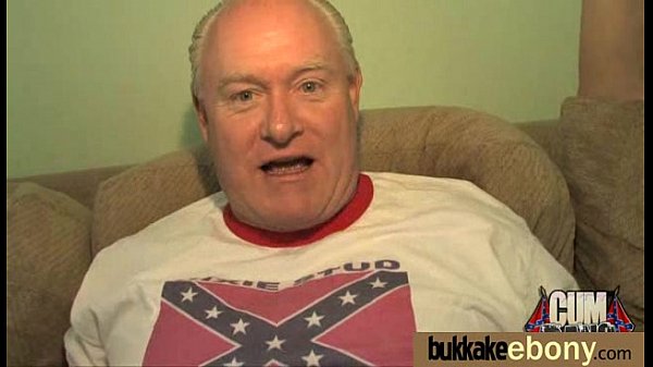 Ebony in a huge bukkake 9