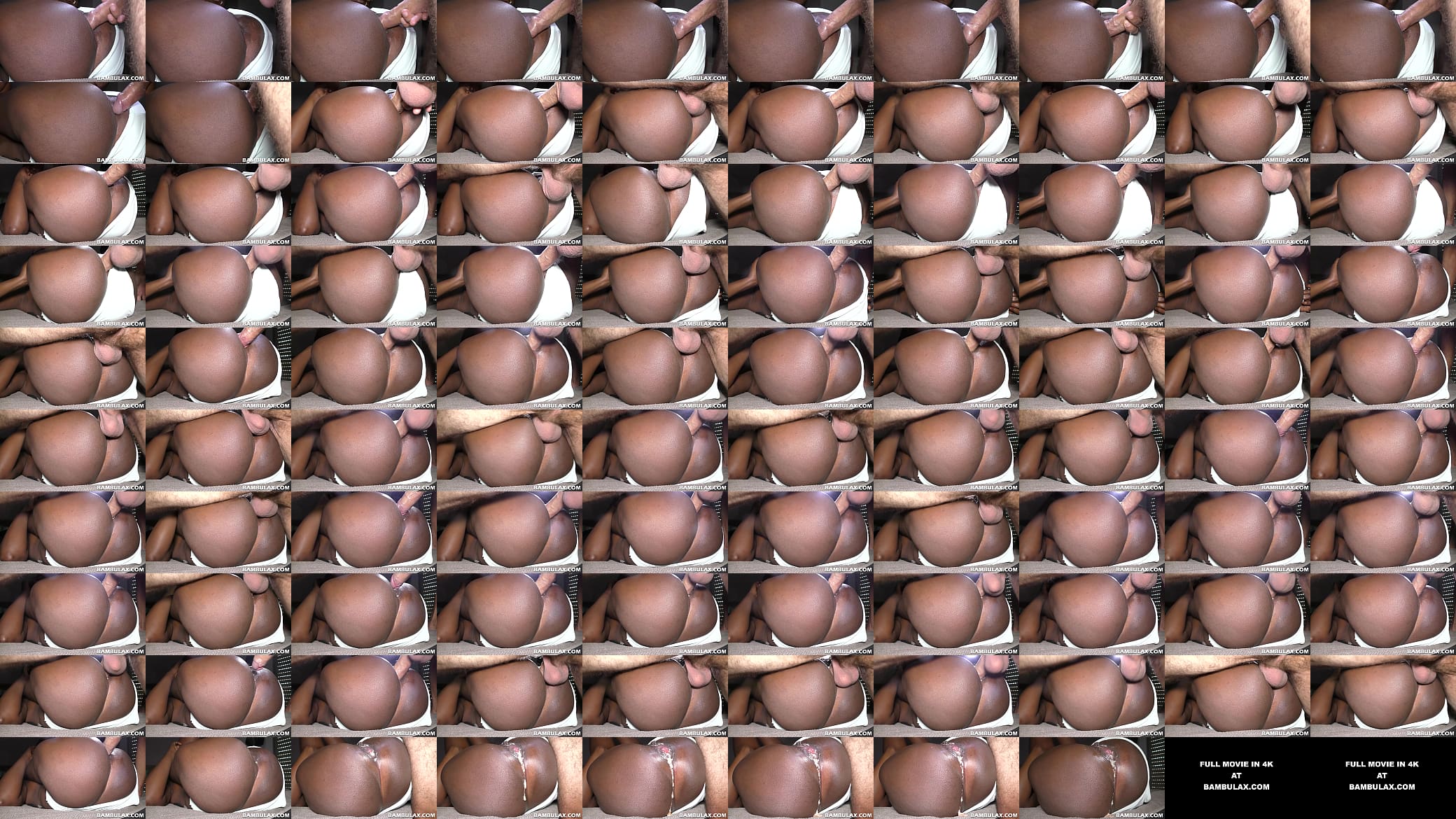 Beautiful black butt takes big white cock and anal creampie 预览图