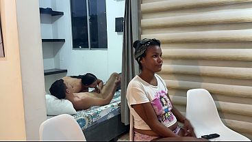 While my cuckolded wife watches her show, I take the opportunity to fuck my lover behind her back.