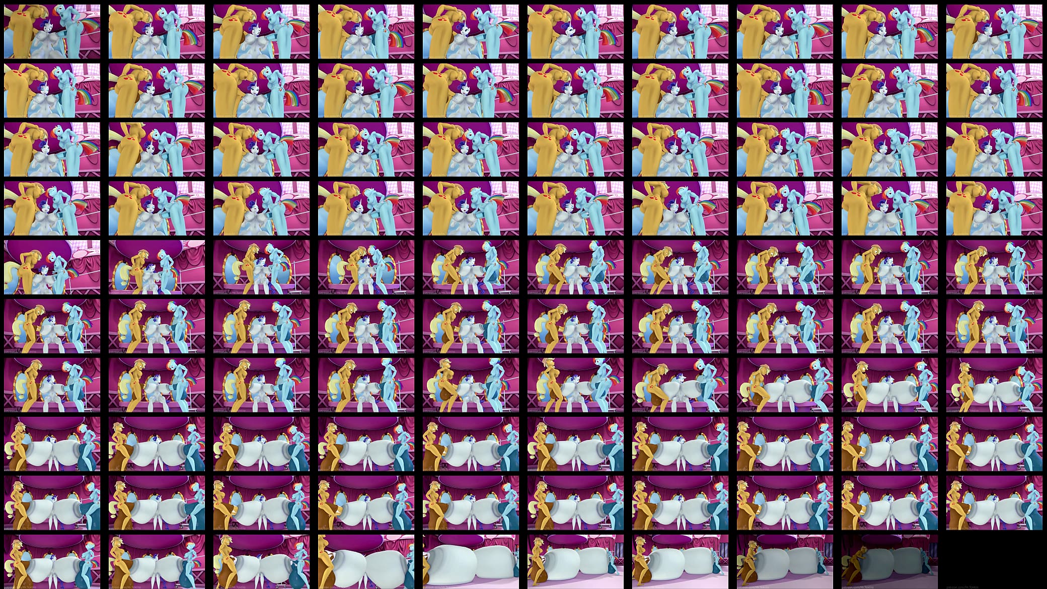 3D MLP threesome Nipple Fuck Huge Boobs Breast Expansion w/ Sound added 预览图