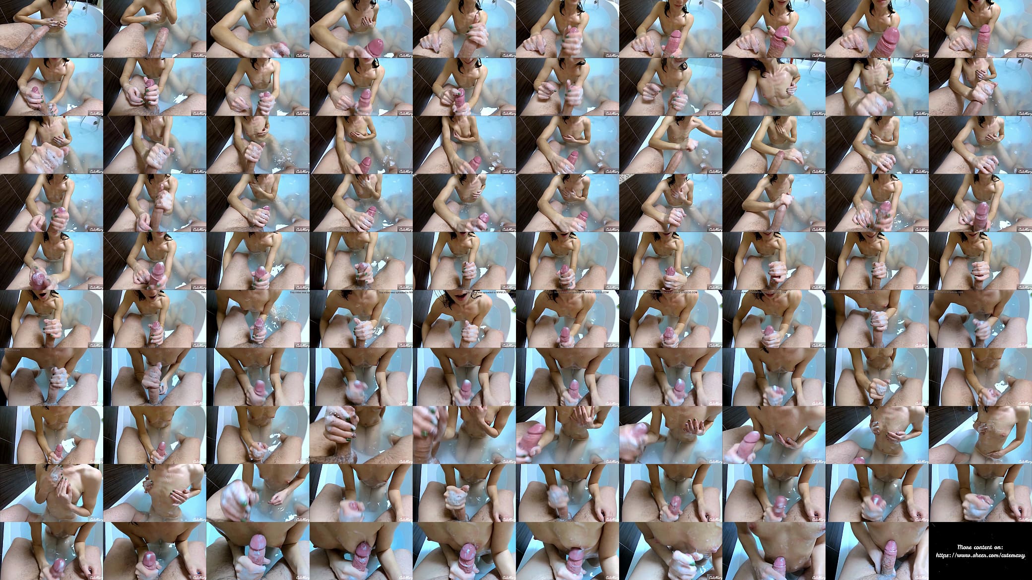 Talented girlfriend jerks my cock incredibly well in the bathtub 预览图