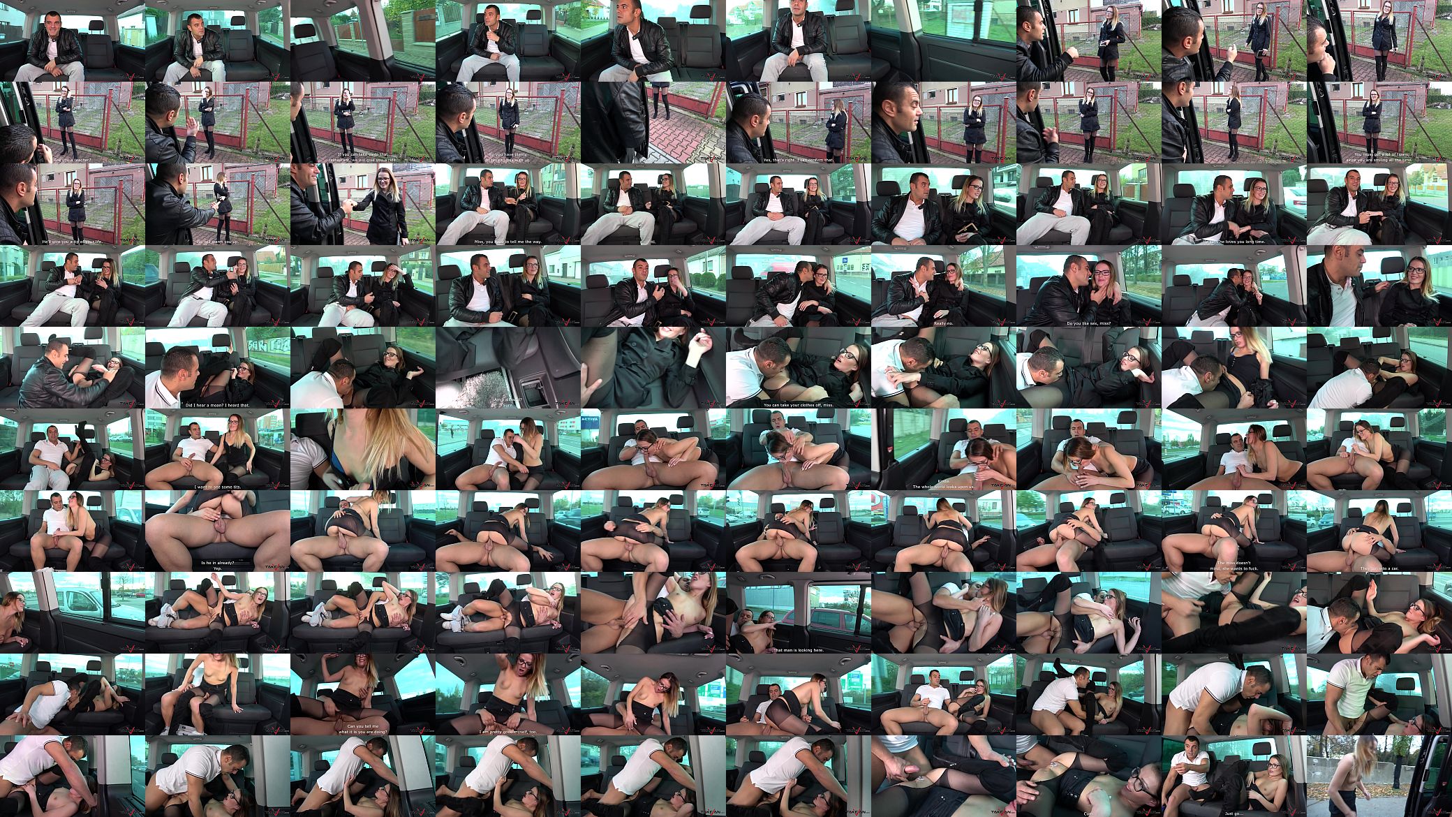 Hot secretary convinced to fuck in van with horny stranger 预览图