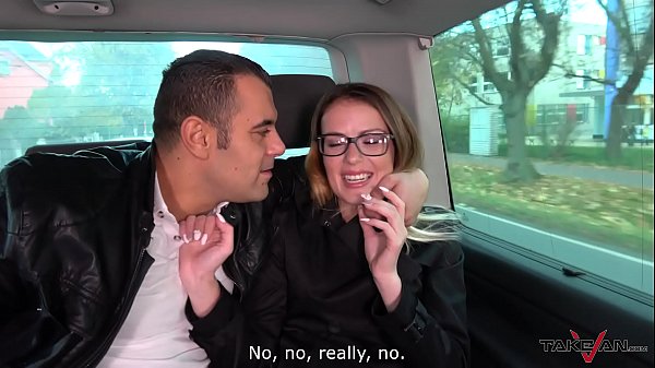 Download Video - Hot secretary convinced to fuck in van with horny stranger