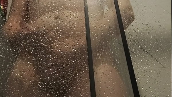 Shooting a steamy load in the shower