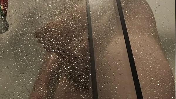 Shooting a steamy load in the shower