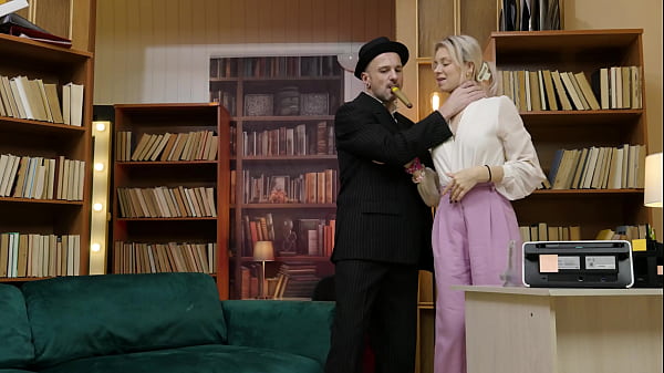 skinny secretary gets all holes stretched