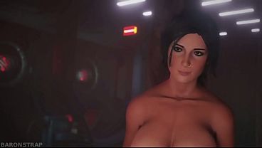Lara Croft in the Orgasm Machine[Baron Strap]