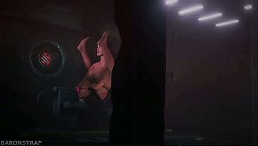 Lara Croft in the Orgasm Machine[Baron Strap]