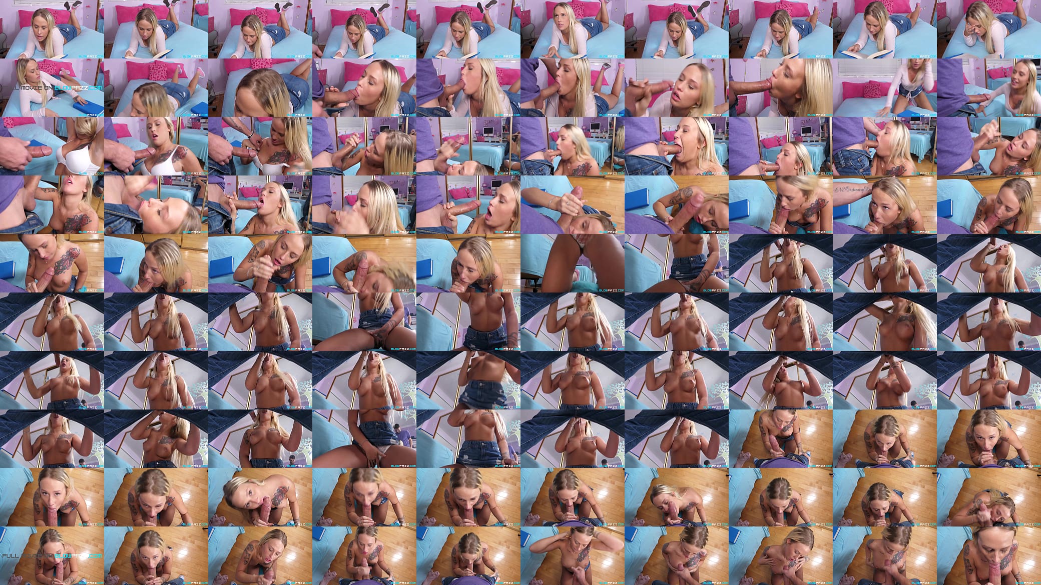 Sexy Blonde Layla Love Takes a Big Hard Dick in her Throat 预览图