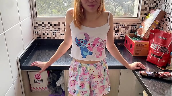 I woke up with a hard-on and stuck it in the young maid's ass in the kitchen!