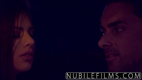 Romantic night into first time car sex for tiny teen