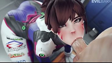 D.va cute blowjob