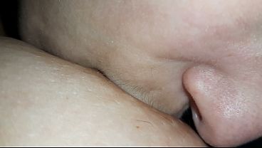 Hot POV sex with licking and nibbling of nipples, licking and sucking of the pussy, and licking and kissing of the belly