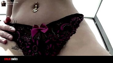 Masturbating in the bedroom, hot girl.