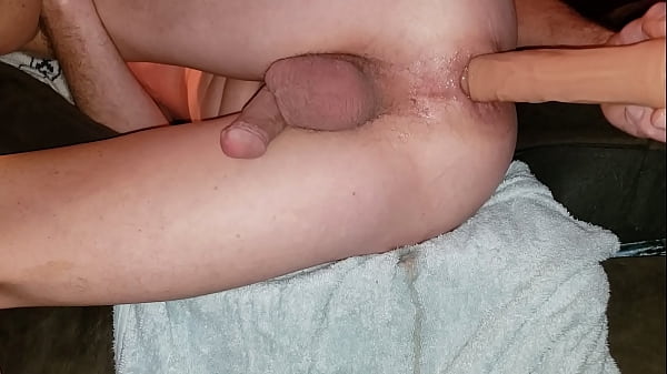 Thrusting dildo from behind has my prostate dra...