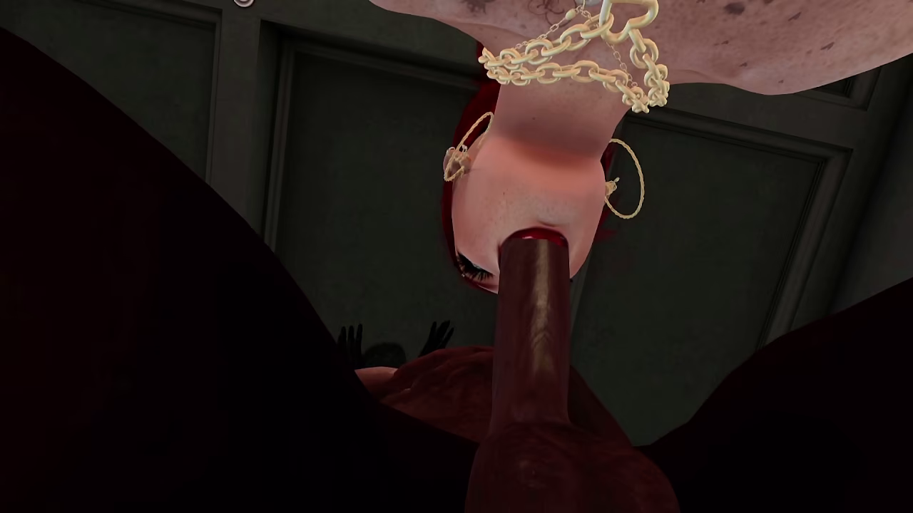 Second Life Black man fucks white woman in her house