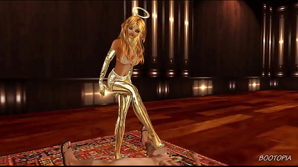 Animated Bootjob Blowjob POV CFNM - Angel in Crotch High Boots