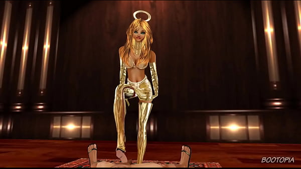 Animated Bootjob Blowjob POV CFNM - Angel in Crotch High Boots