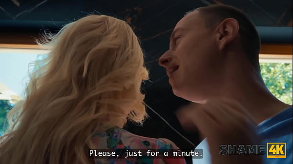 SHAME4K. Blonde MILF is riding a young cock secretly