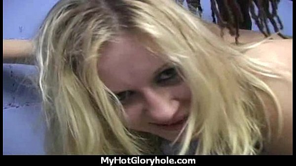 Ebony teen shows off her blowjob skills at gloryhole 3