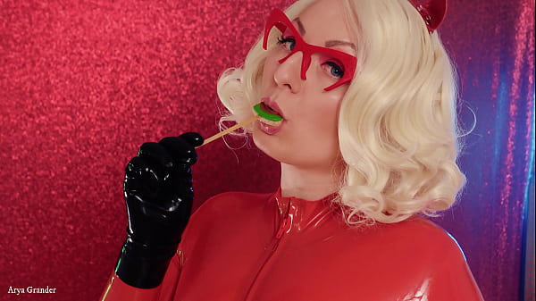 ASMR mukbang latex eating video - in braces