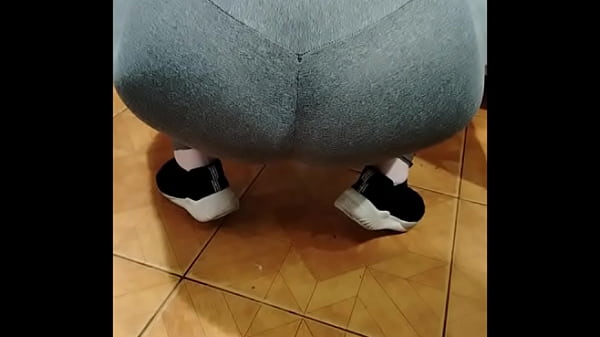Stepmother cleaning the dresser in transparent leggings, what do you think?