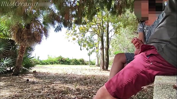 Dick flash a girl caught me jerking off in the park and help me cum hidden cam