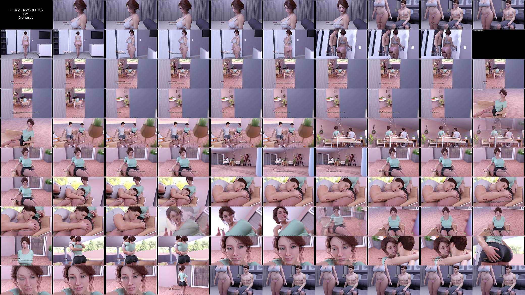 HeartProblems 29 By Xenorav - Super Hot MILF Stepmom Seduces Him While Her Husband is Not Home - 3D Hentai Porn Game 预览图