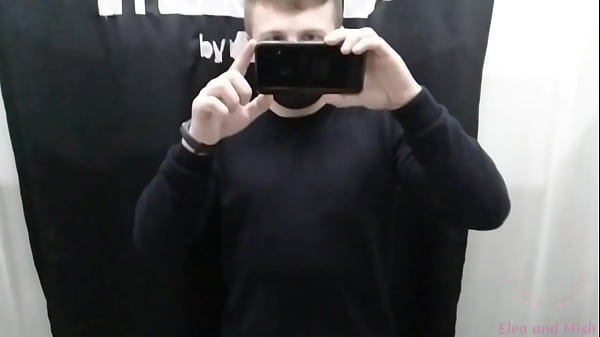 Download Video - risky hot blowjob from Eleo Mish in public changing room with cum on bra and leave it