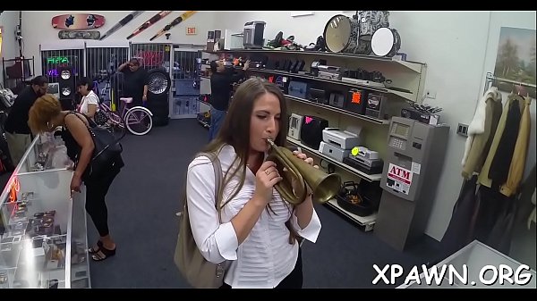 Nice-looking slut sex in shop